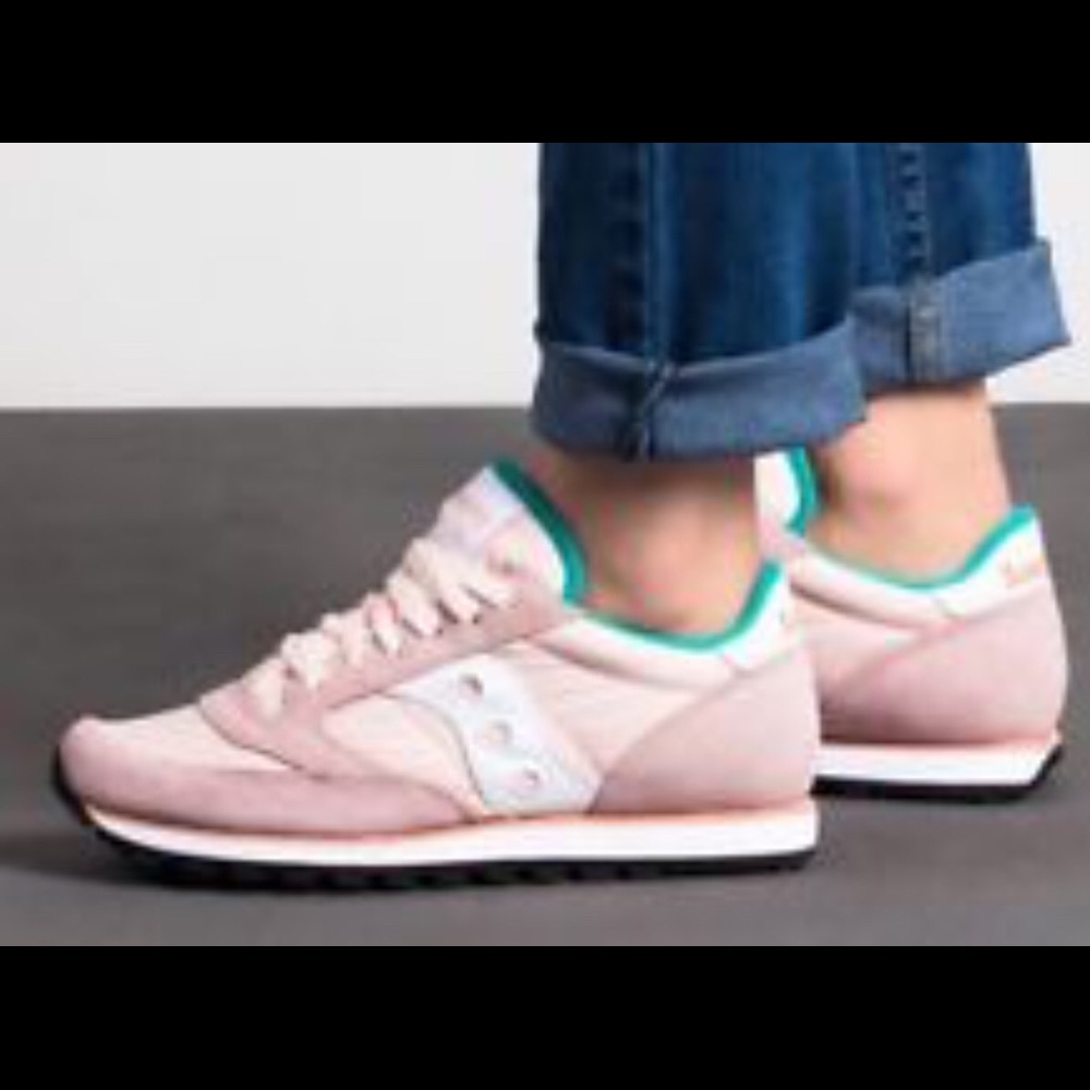Blush pink saucony Jazz Suede trainers sneaker 6.5
